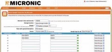 Efficient Organisation and Tracking of Samples