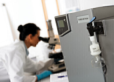 ELGA’S  PURELAB PULSE WITH UNIQUE RECIRCULATION DESIGN AND PATENTED EDI (PULSE) TECHNOLOGY