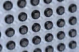 Laser Etched 2D Coded Storage Tubes