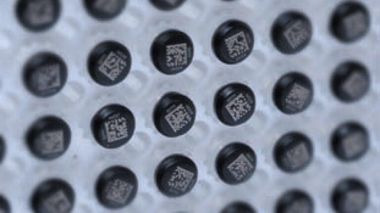 Laser Etched 2D Coded Storage Tubes