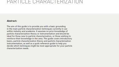 Back to Basics with Particle Characterisation White Paper