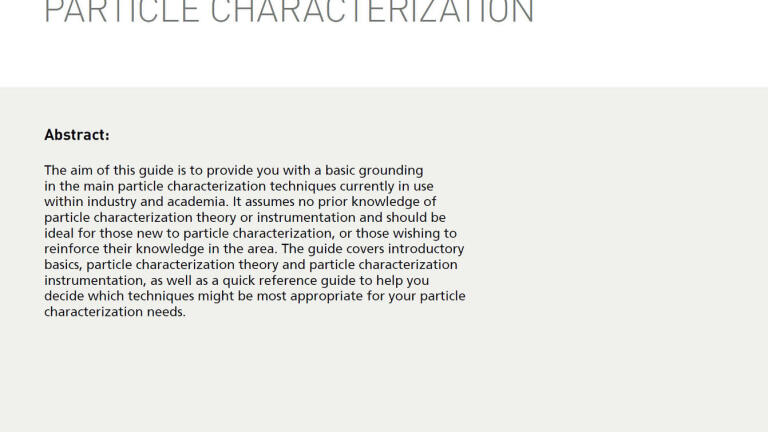 Back to Basics with Particle Characterisation White Paper