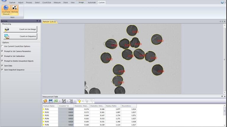 Particle Counting and Analysis App Offers Automatic Particle Detection and Sizing