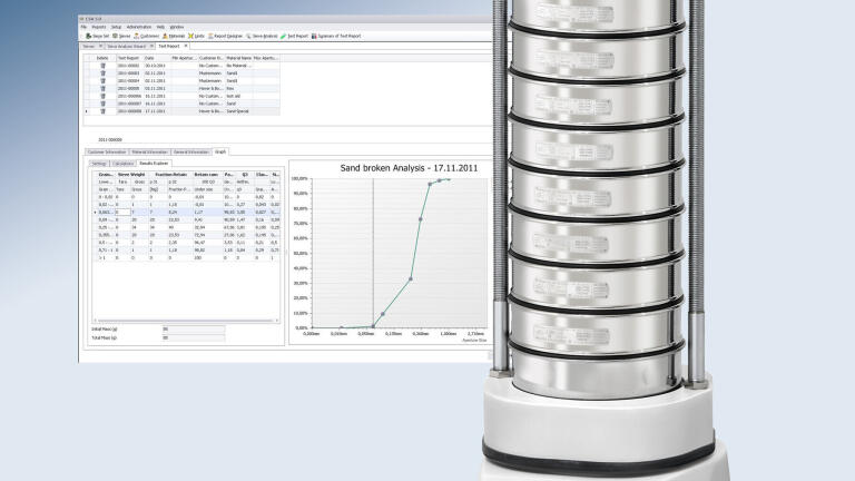 New Evaluation Software for Sieve Analysis