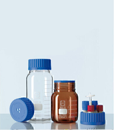 Fill and empty with ease by using DURAN GLS 80 wide neck glass bottles
