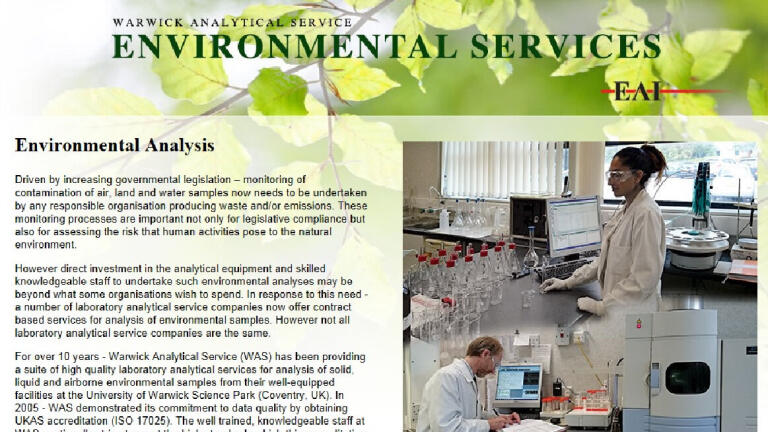 Environmental Sample Analysis Service