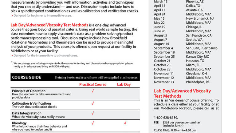 Take A Fresh Look At Viscosity Measurement with Hands-On Training 