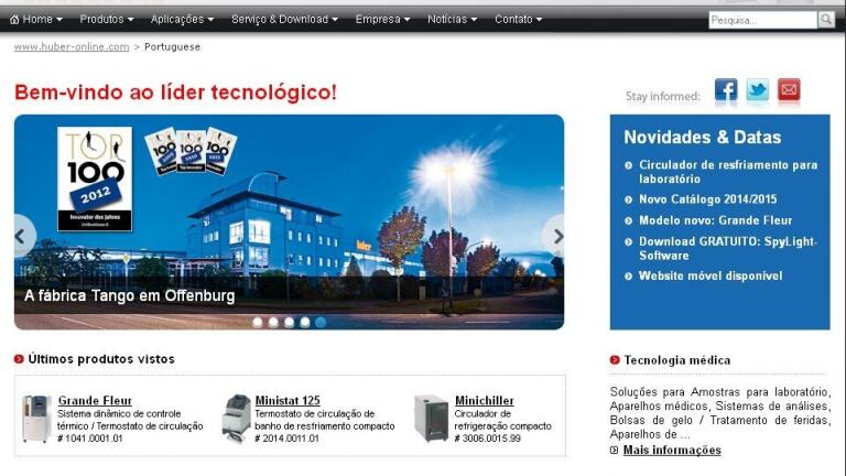 Portuguese Website for Temperature Control Manufacturer Launched