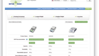 New Online Selection Tool Helps Customers Find the Perfect Laboratory Balances and Scales 