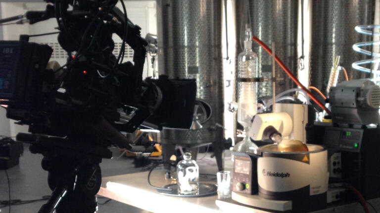 Rotary Evaporator featured on Channel Four Cookery Programme