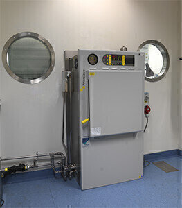 Pass-Through Laboratory Autoclave Creates Sterile Transit Path
