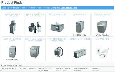 PolyScience Website Now Features Product Finder for Over 300 Liquid Temperature Control Solutions
