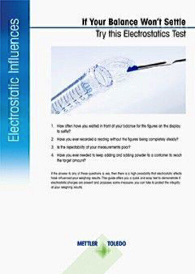 Recognise and Detect the Effects of Electrostatic Charges on your Balance