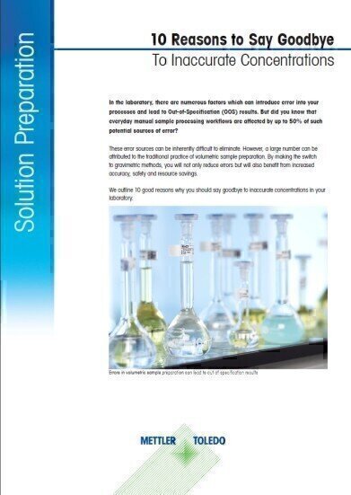 Gravimetric Sample Preparation Can Reduce Errors