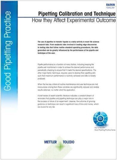 Pipette Calibration and Technique