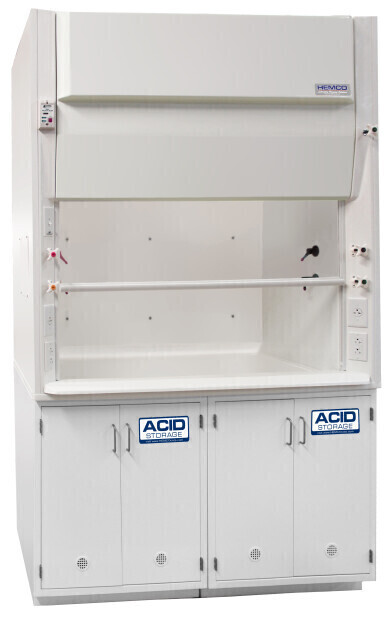Corrosion-resistant HDPE fume hood