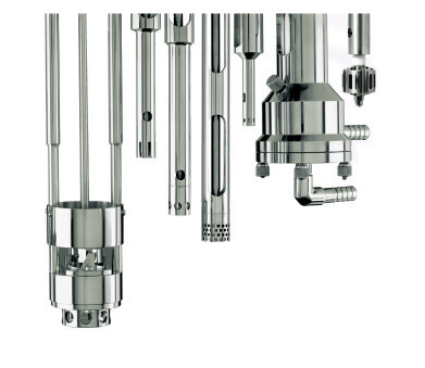 Silverson laboratory mixer with versatile mixing assemblies