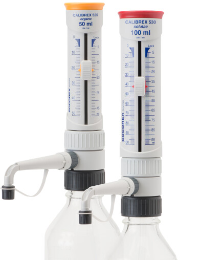 Bottle-top dispensers for precision liquid dispensing